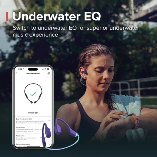 Suunto Aqua Light Reef Blue audífonos de conducción ósea para natación IP68